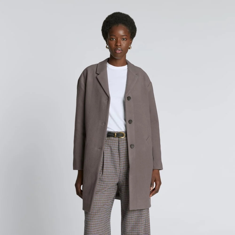Everlane The Italian Rewool Cocoon Coat taupe
Size XS